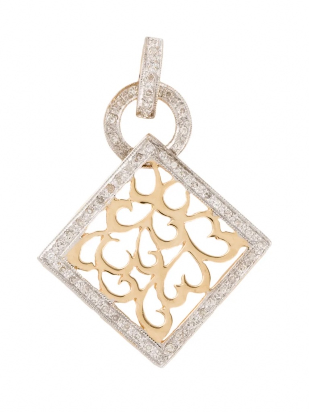 Gold & Diamond Filigree Pendant